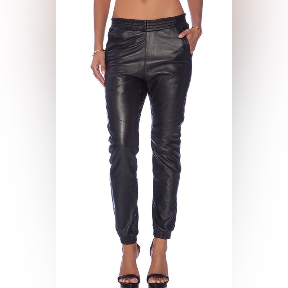 One Teaspoon Leather Jogger Trackie Small